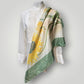 Vintage Hand-Painted Silk Scarf Sunflower Floral Art ,Signed, French Provenance