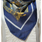 Vintage French Warlo Paris Pure Silk Scarf Hand Rolled Edges Nautical Design