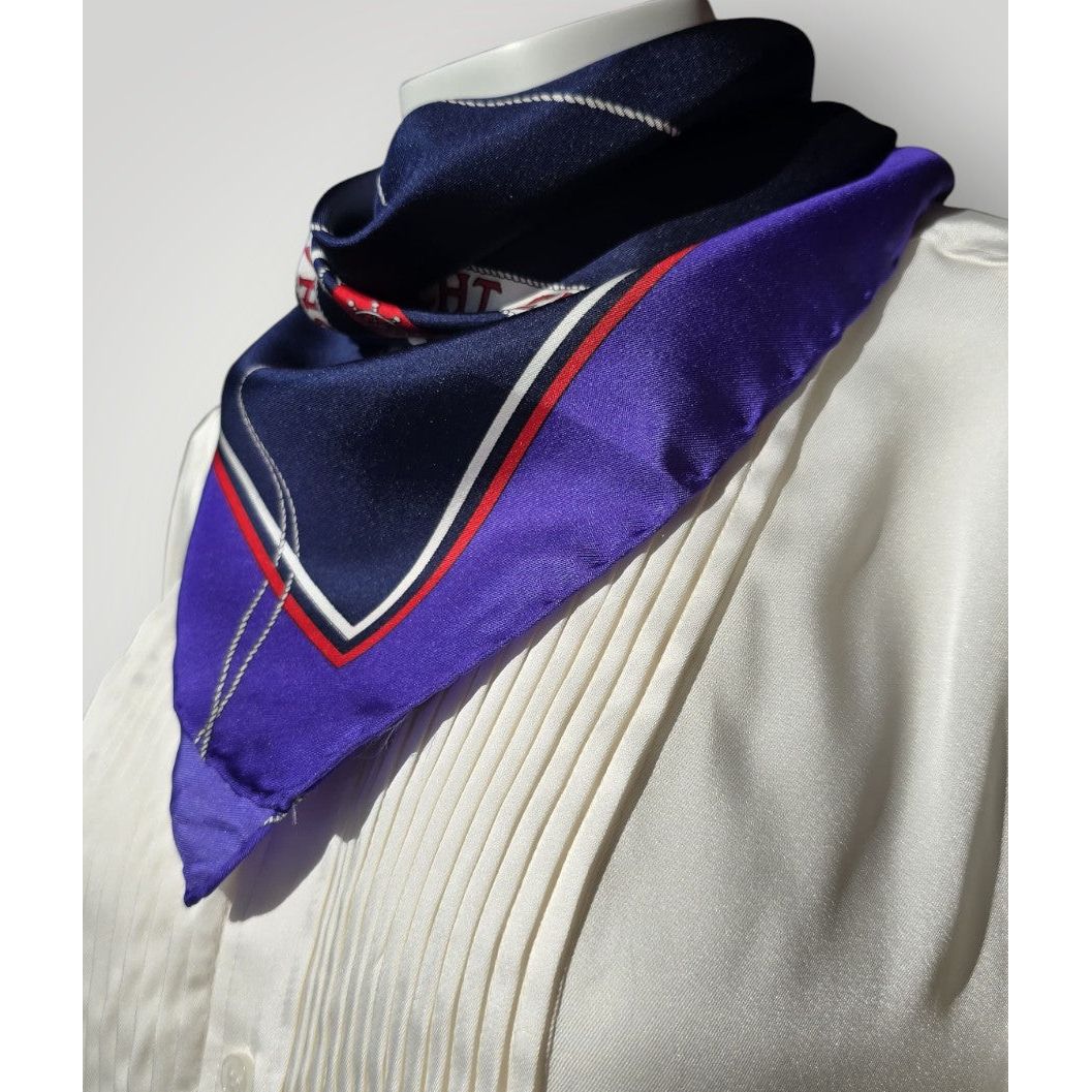 Vintage Pancaldi "Yacht Club International" Pure Silk Scarf