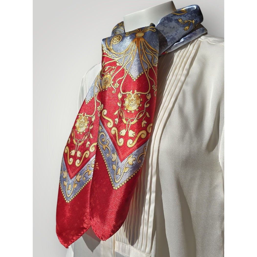 Vintage Francois 1er PIERRE BALMAIN PARIS Luxurious  Square Polyester Scarf