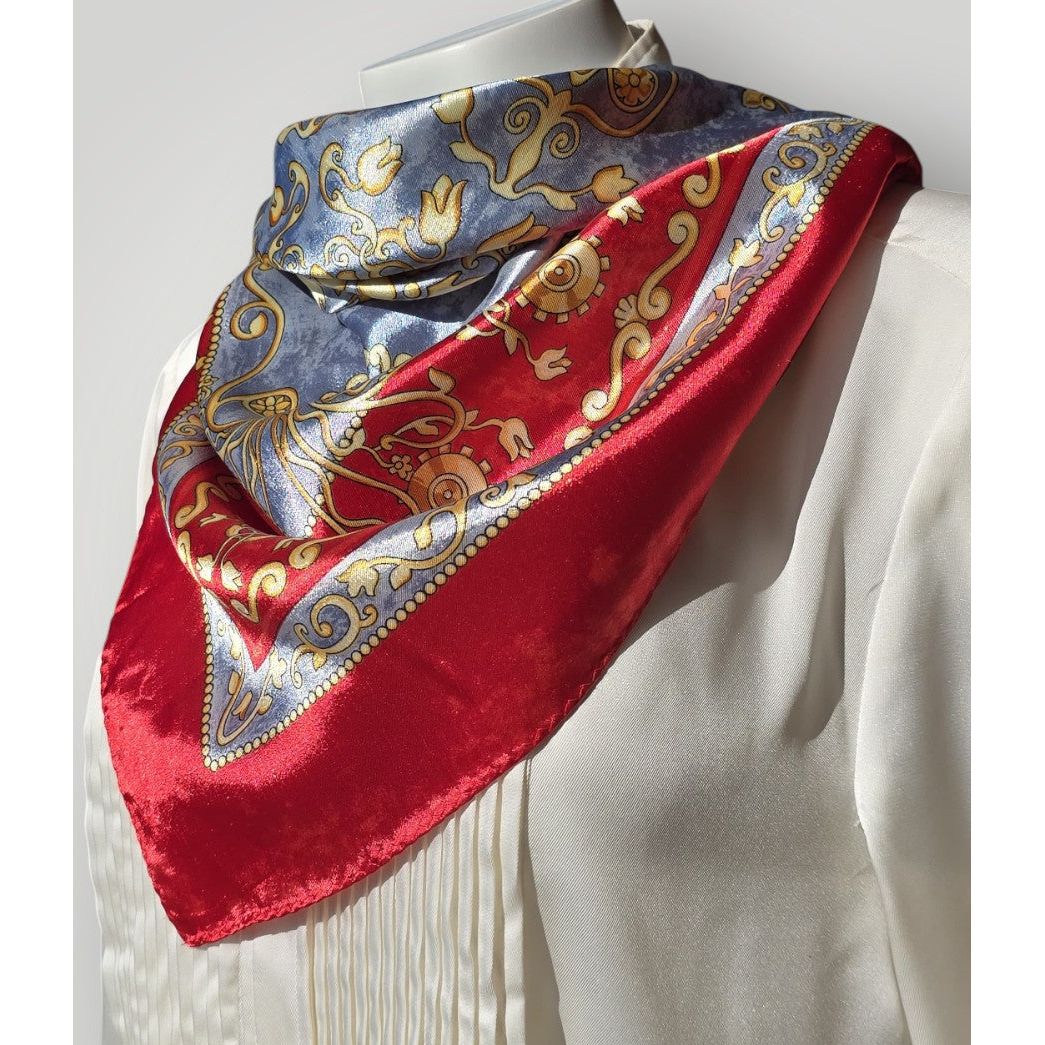 Vintage Francois 1er PIERRE BALMAIN PARIS Luxurious  Square Polyester Scarf