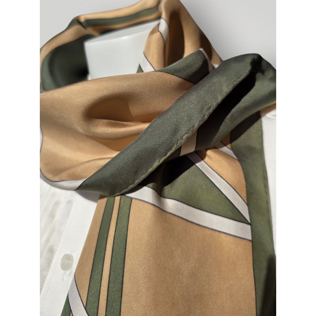 Vintage Pierre Cardin Paris Silk Scarf ,Modernist Geometric Design