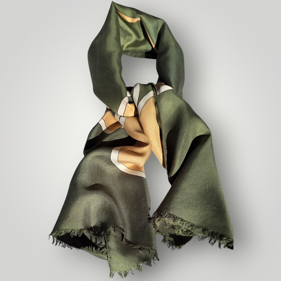 Vintage Pierre Cardin Paris Silk Scarf ,Modernist Geometric Design