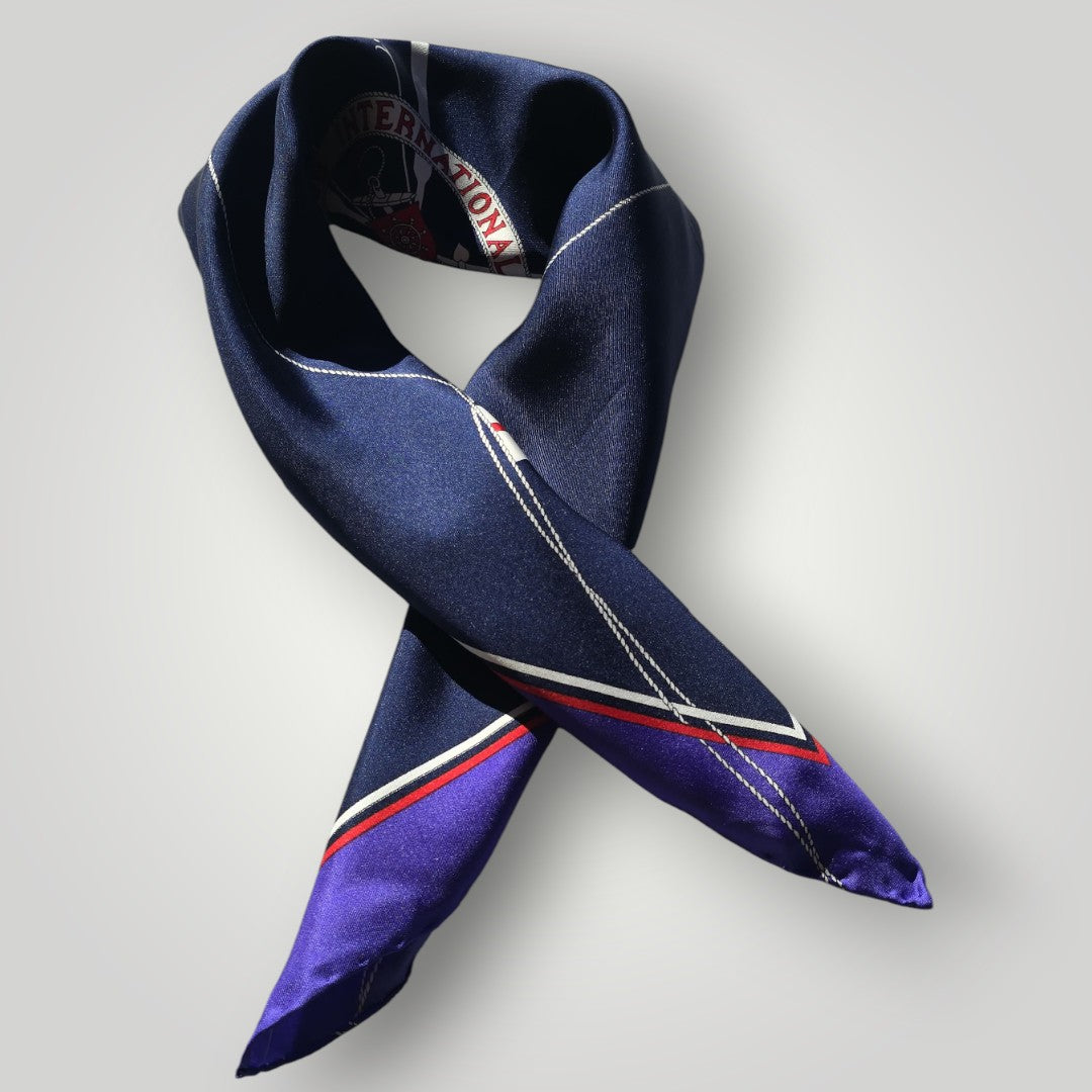 Vintage Pancaldi "Yacht Club International" Pure Silk Scarf