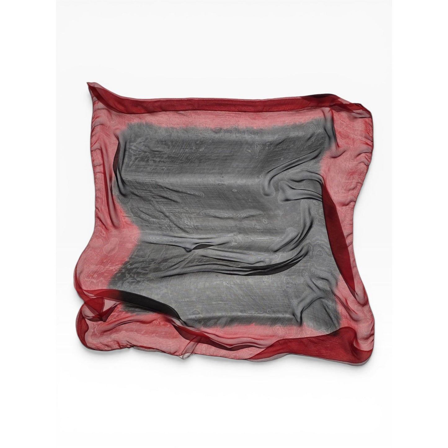 Hand-Dyed Silk Chiffon Square Scarf ,Made in India ,105x105cm