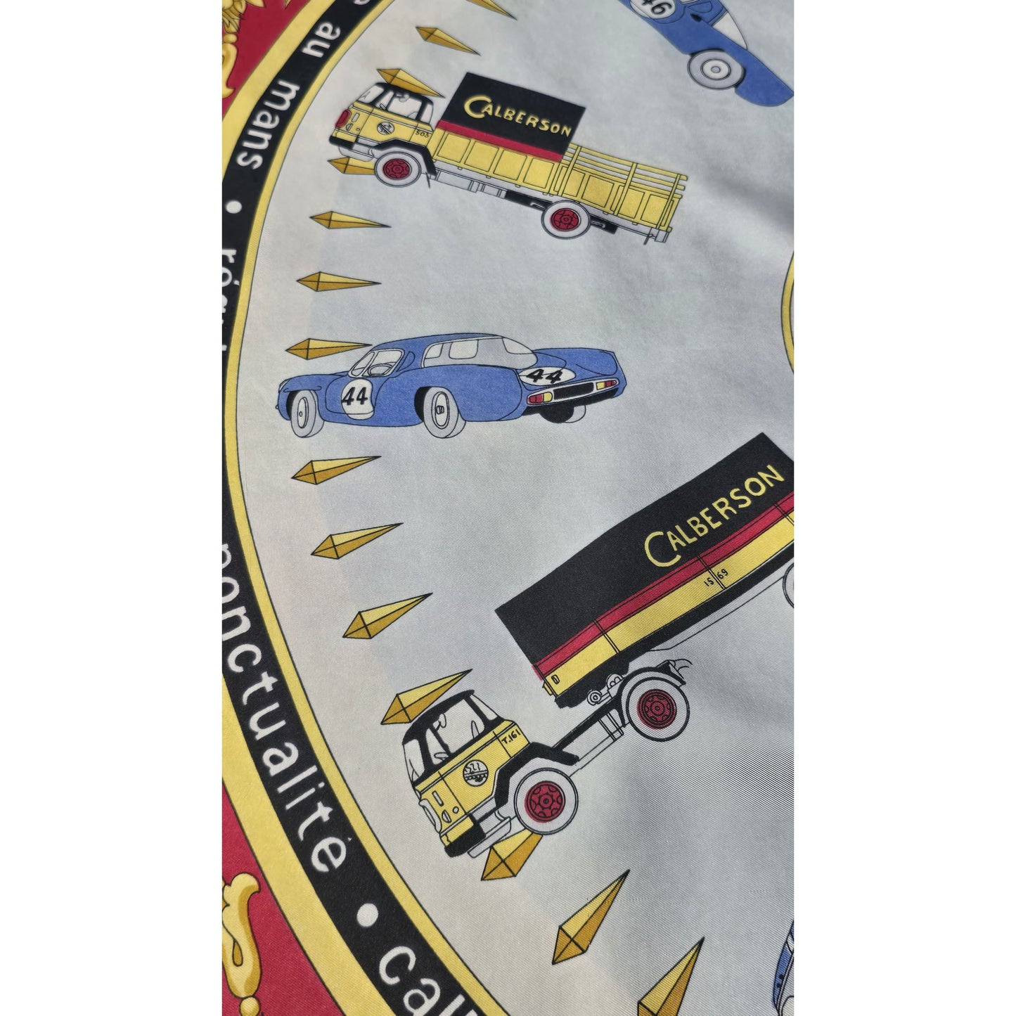 Vintage Rare Collectible Pure Silk Scarf Pablicité Calberson Petite Accident 70s
