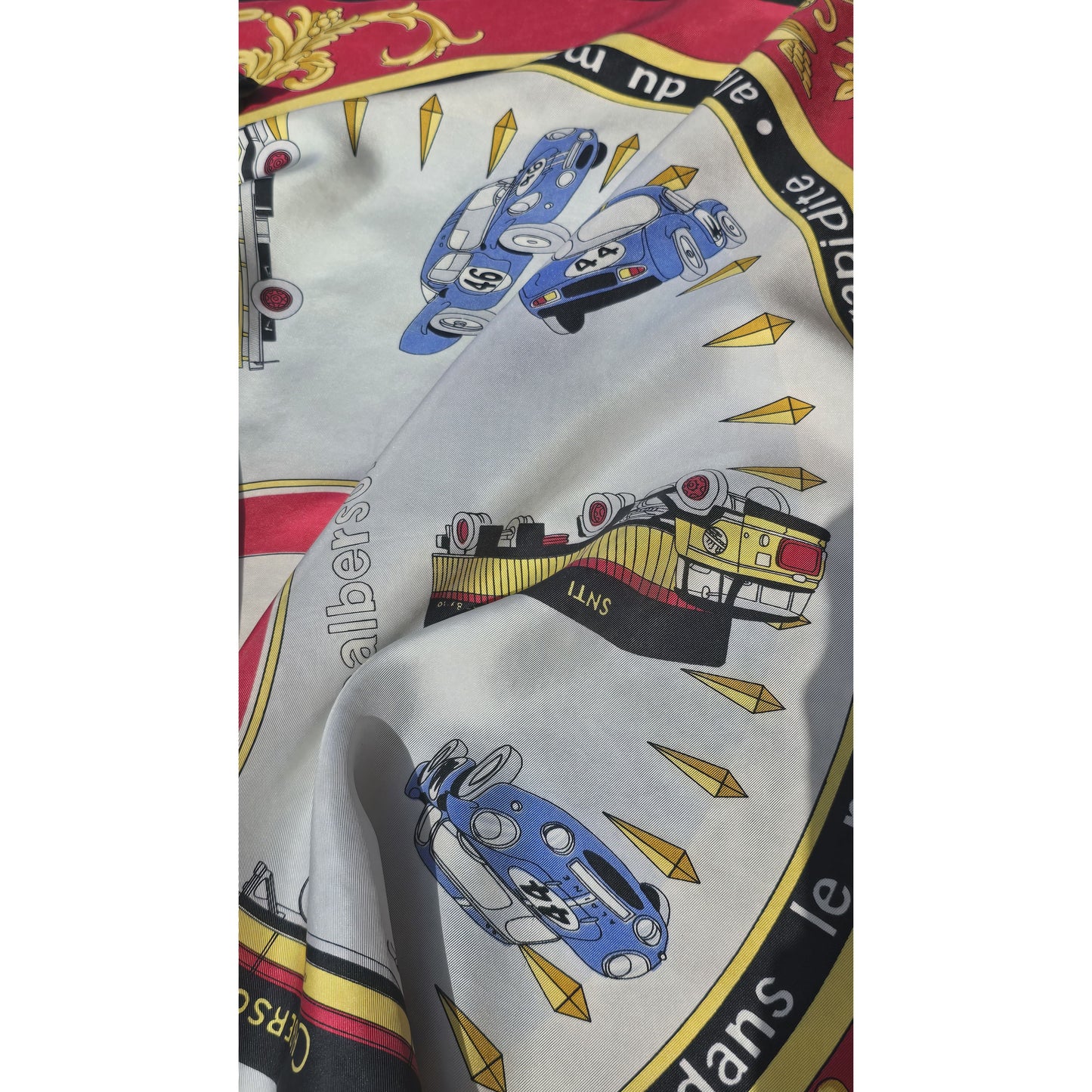Vintage Rare Collectible Pure Silk Scarf Pablicité Calberson Petite Accident 70s