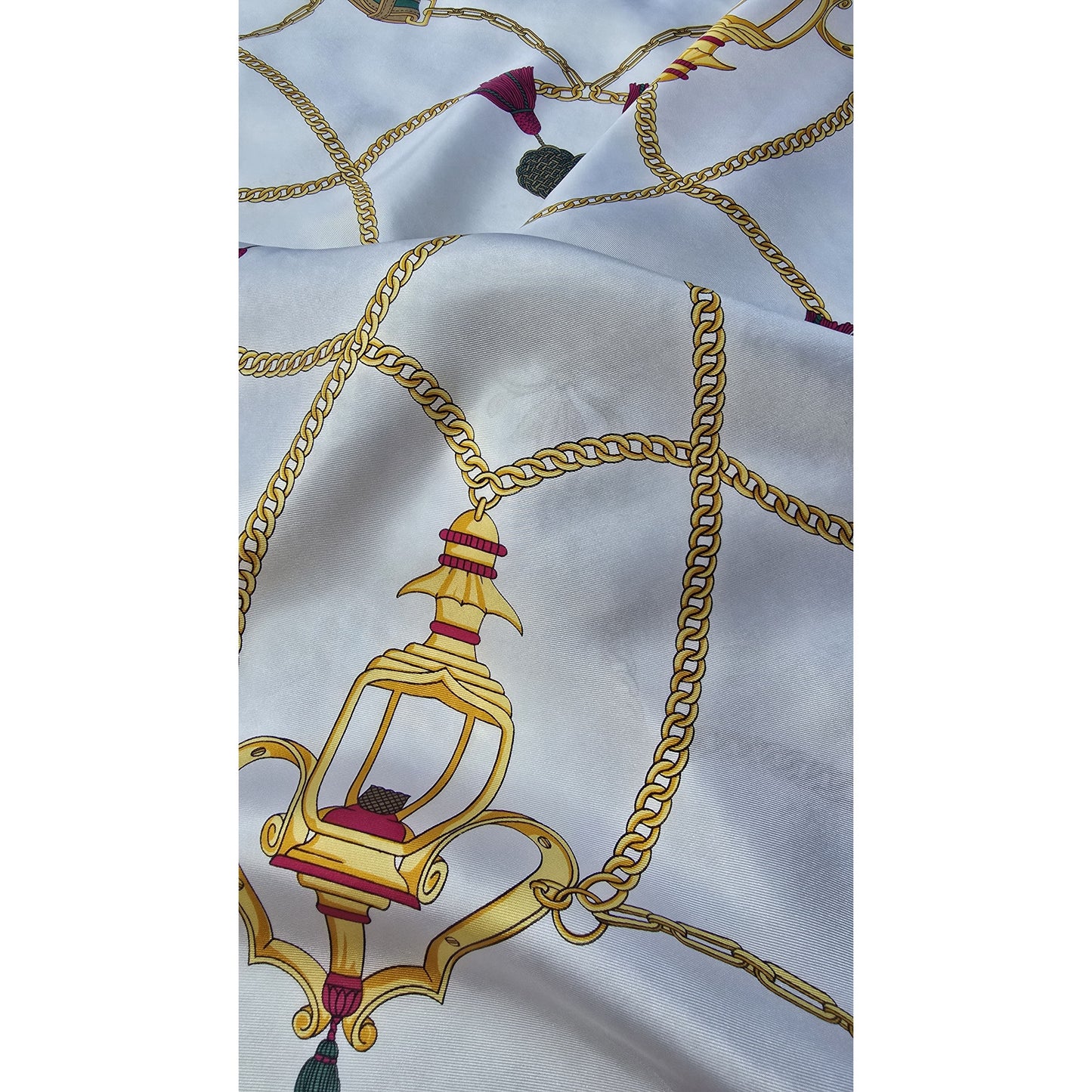Vintage Collectible Pure Twill Silk Scarf Brand RICHEL Paris Hand Rolled edges 1970s