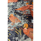 Vintage Pure Twill Silk Square French Scarf Mallard Duck Pond Motif ,1980s
