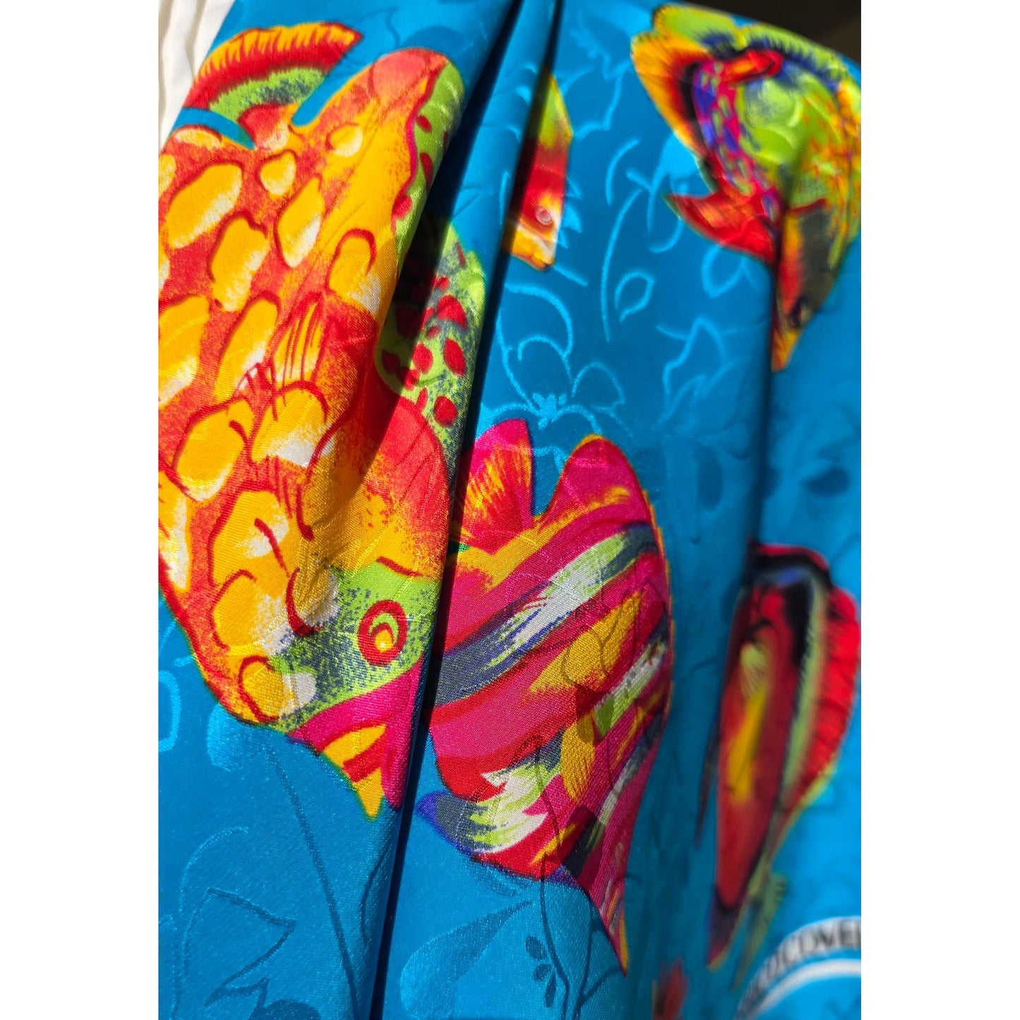 Vintage Italian Designer Enrico Coveri 100% Pure Silk Square Scarf ,1980s
