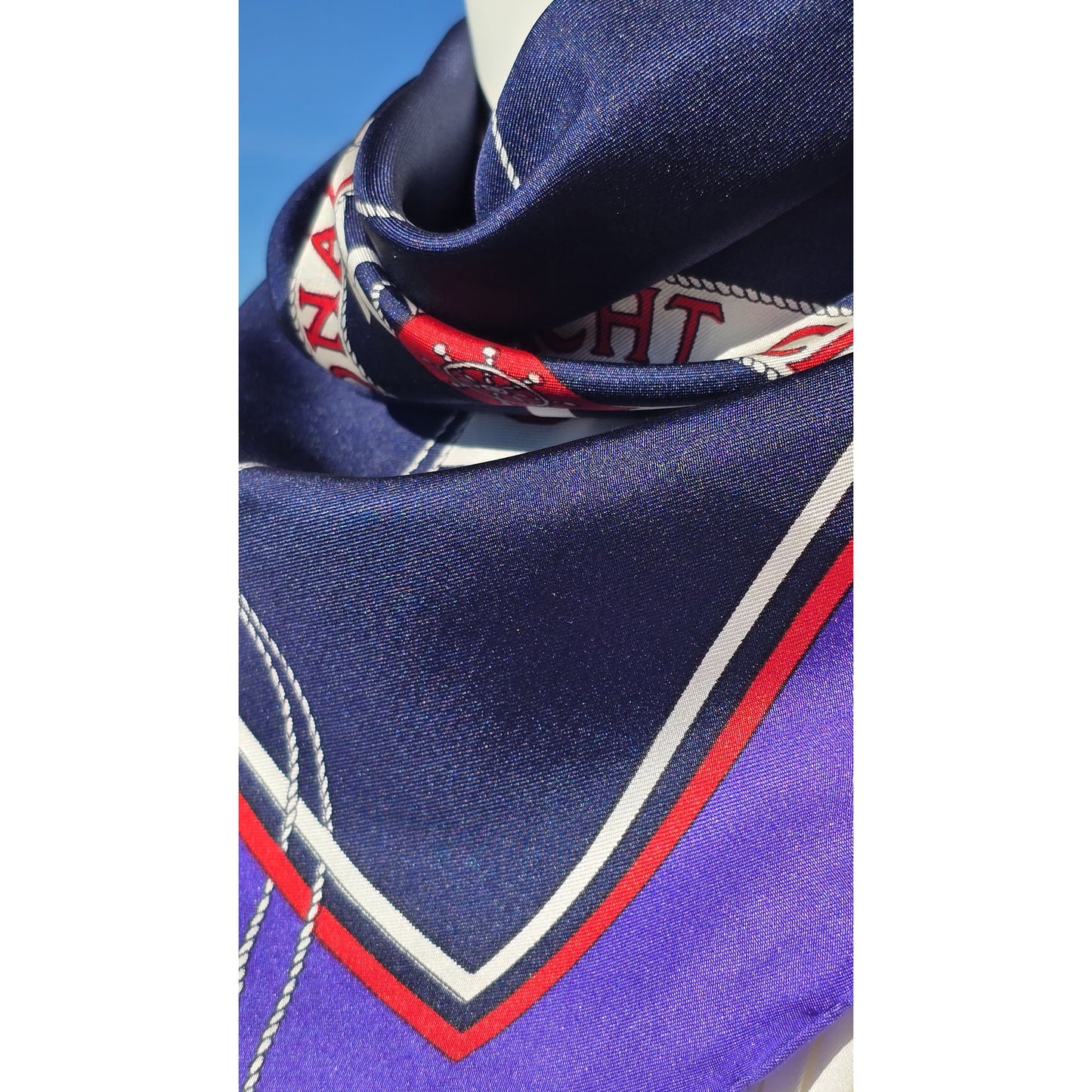 Vintage Pancaldi "Yacht Club International" Pure Silk Scarf