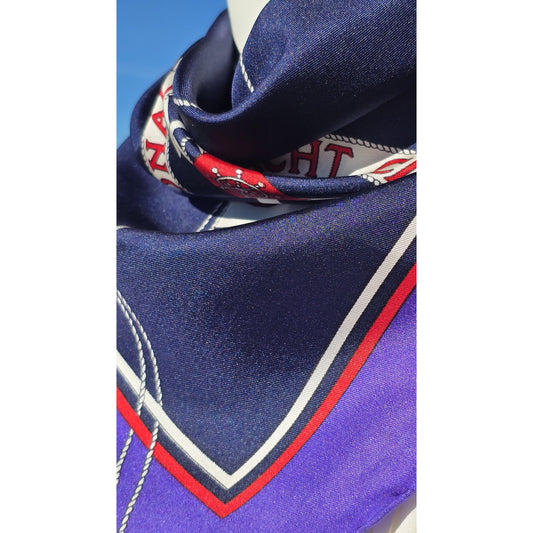 Vintage Pancaldi "Yacht Club International" Pure Silk Scarf