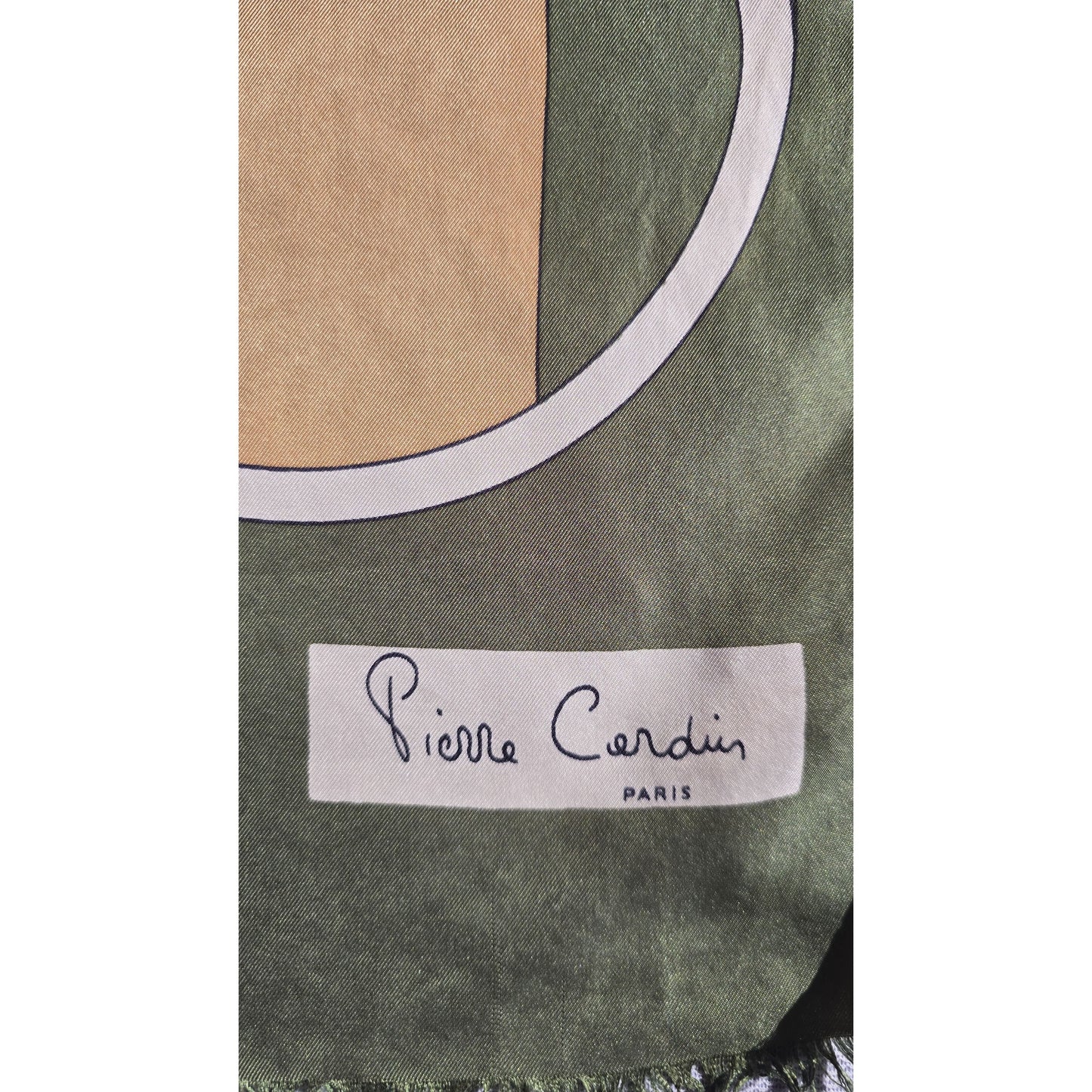 Vintage Pierre Cardin Paris Silk Scarf ,Modernist Geometric Design