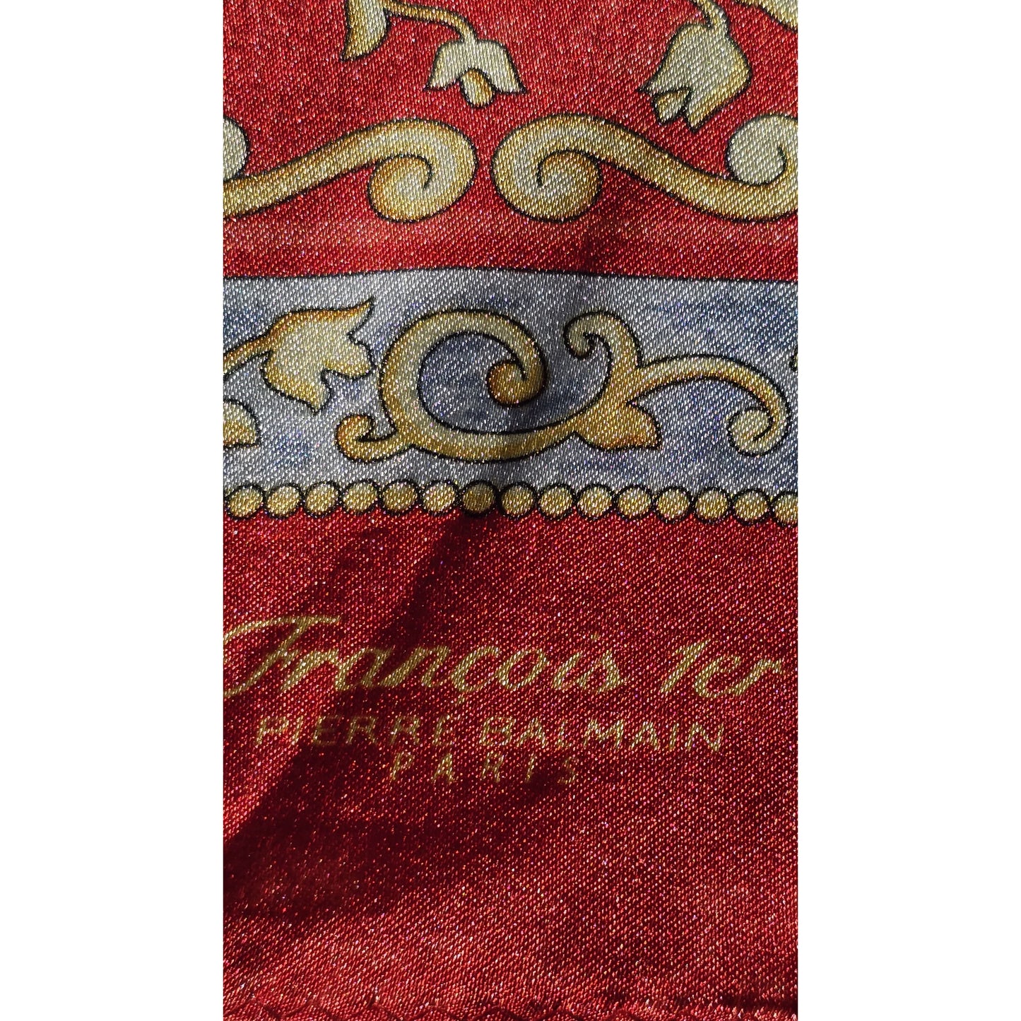 Vintage Francois 1er PIERRE BALMAIN PARIS Luxurious  Square Polyester Scarf