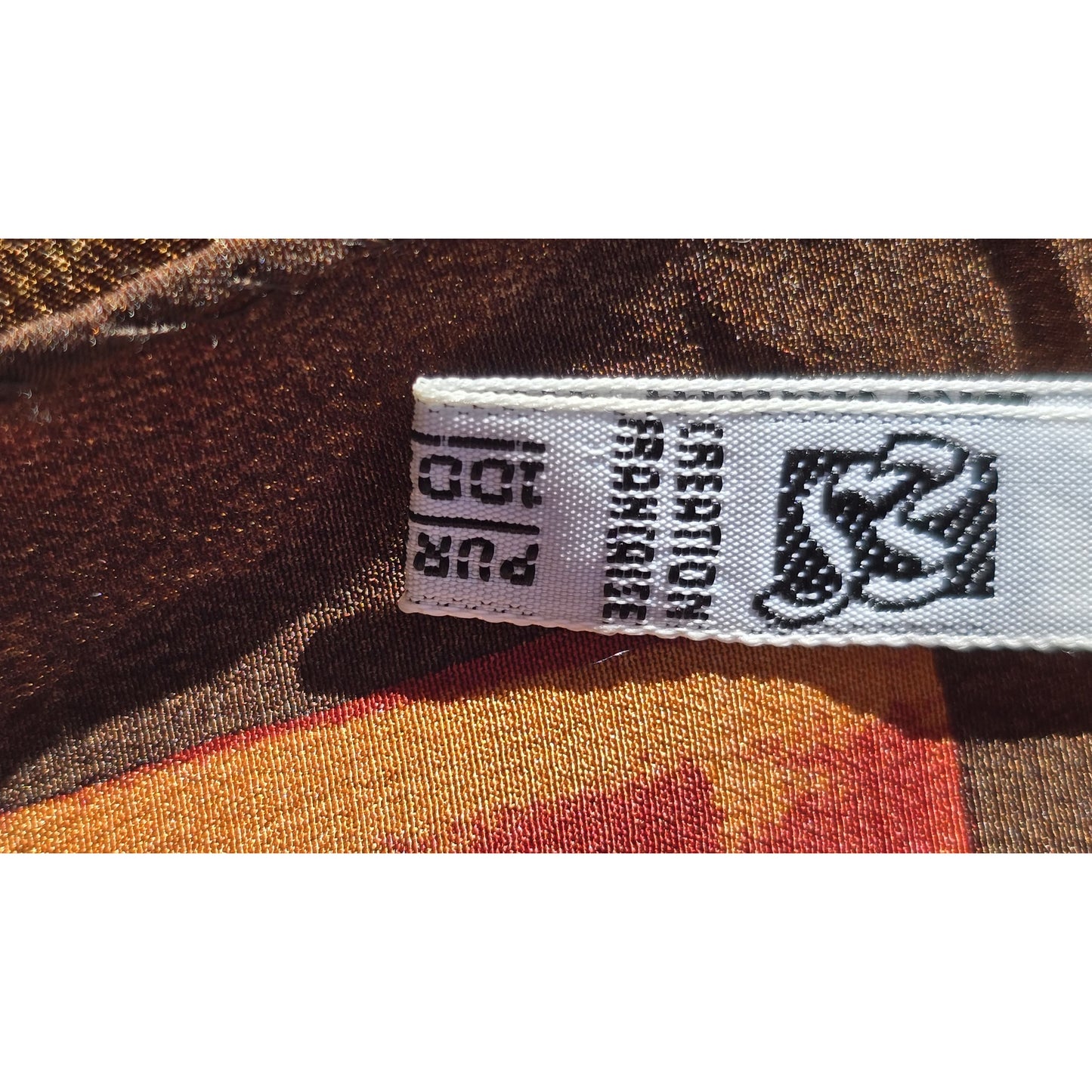 Vintage 1970s Luxury Pierre Cardin 100% Silk Square Scarf Brown Abstract Print