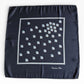Christian Dior Vintage Silk Pocket Square – Navy Geometric, Made in France