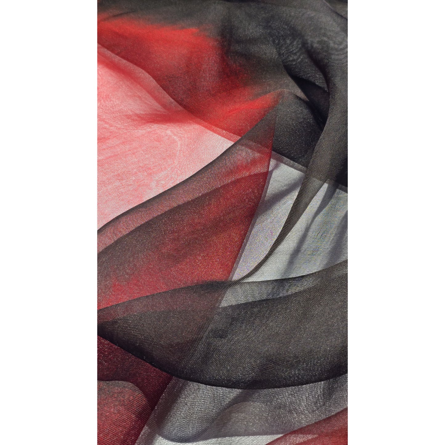 Hand-Dyed Silk Chiffon Square Scarf ,Made in India ,105x105cm