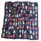 Square Satin Scarf "Cat World"