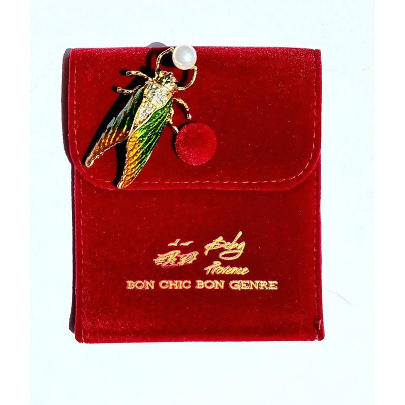 Enamel Cicada Brooch