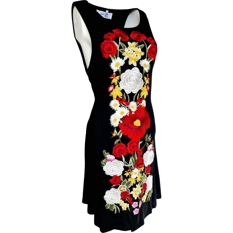 Flower Embroidered Dress