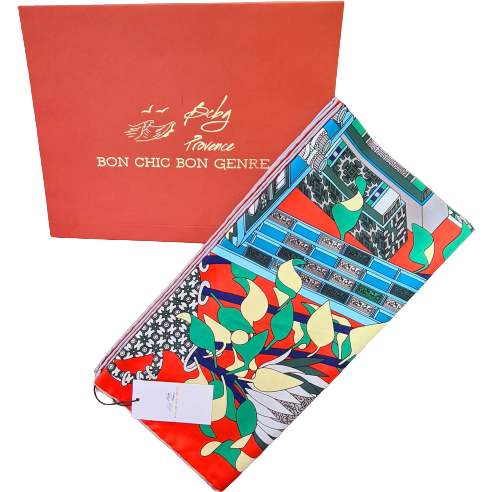 100% Twill Silk Scarf "Painting Box"