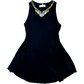 Bead Trim Black Dress