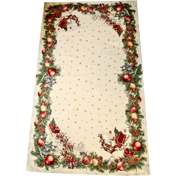 Luxury jacquard tablecloth "Merry Christmas"