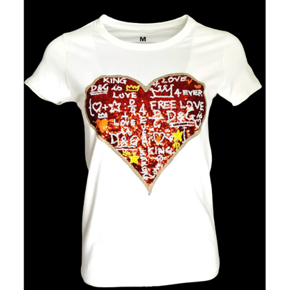 "Red Heart Patch" T-Shirt