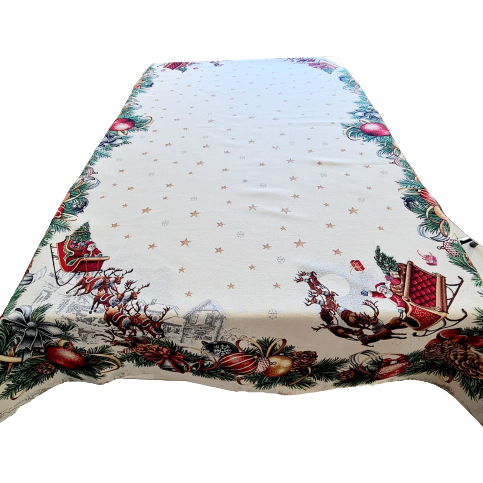 Luxury jacquard tablecloth "Merry Christmas"