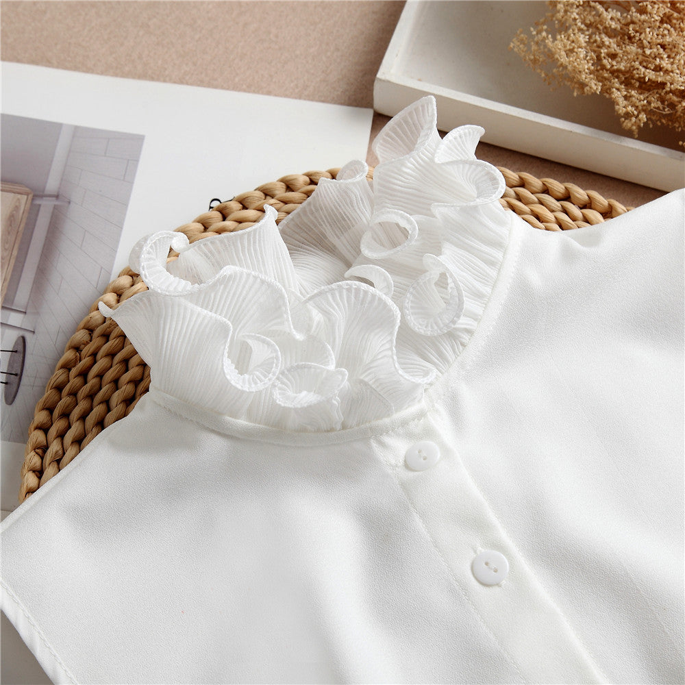 Faux Collar White Shirt