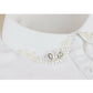 Faux Shirt Collar Embroidered With Pearls And Chrystals