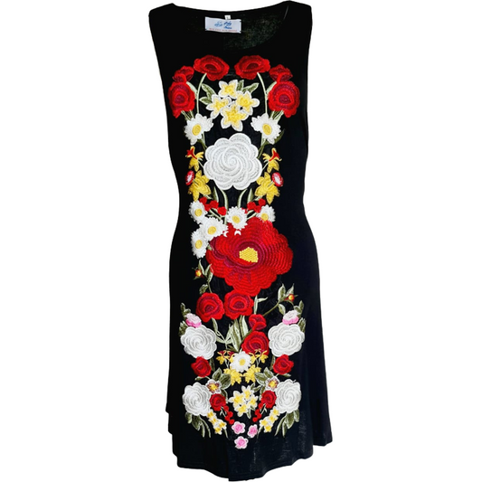 Flower Embroidered Dress