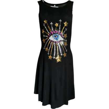 "Evil Eye"Black Dress