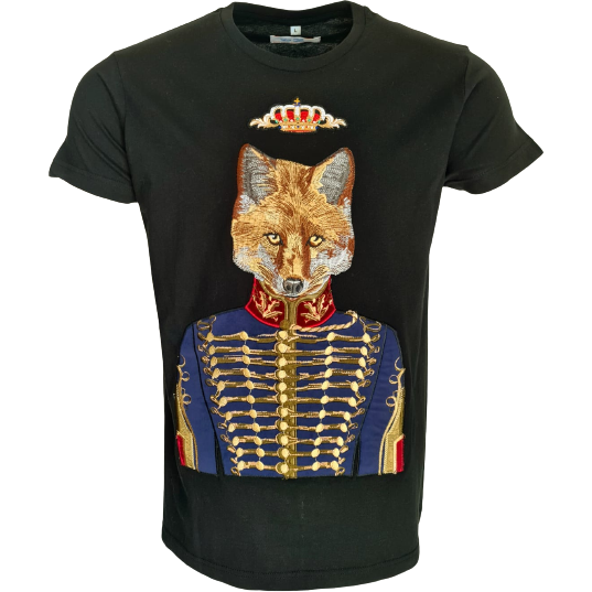 "Royal Fox" Black T-Shirt